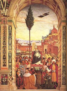 Aeneas Piccolomini Arrives To Ancona — Pinturicchio