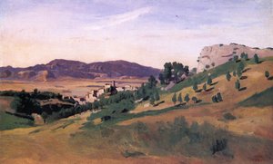 Olevano, The Town And The Rocks — Jean-baptiste-camille Corot, Realism