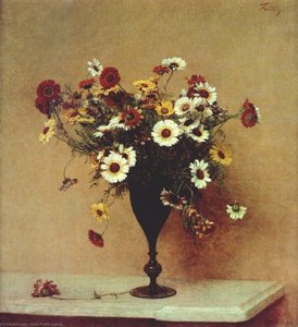 Annual Chrysanthemums — Henri Fantin-latour
