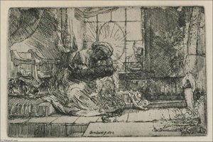 The Holy Family; With The Serpent — Rembrandt Van Rijn, Dutch Golden Age