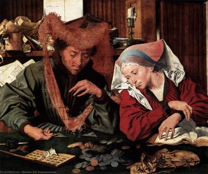 Money-changer And His Wife — Marinus Van Reymerswaele, Northern Renaissance