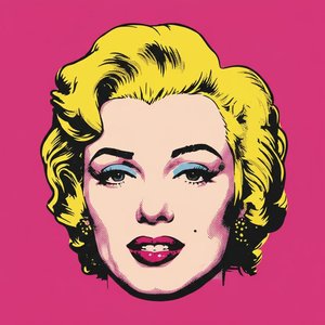 Resonancia Cromática: Un Retrato Pop Monumental En Magenta Vibrante Y Oro — Laurent Charpentier