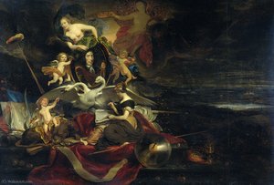 Allegory On The Raid On Chatham , With A Portrait Of Cornelis De Witt. — Cornelis Bisschop