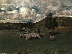 View Near Polling — William Merritt Chase