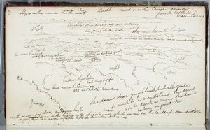 Untitled, Landscape Study With Notations — Thomas Cole