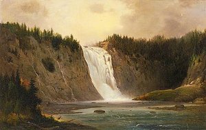 Waterfall On Mont Morency, (painting) — Robert Seldon Duncanson