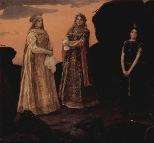 Three Tsarevnas Of The Underground Kingdom — Victor Vasnetsov