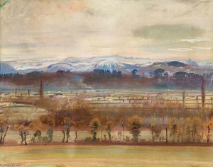 The Pyrenees And The Plain Of Tarbes — Sir Alfred James Munnings