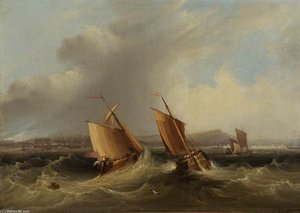 Cowes, Isle Of Wight, View From The Sea — Frederick Calvert