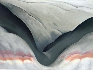 Black Place, Grey And Pink — Georgia O'keeffe