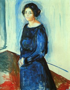 Kvinna I Blått Frau Barth Privat — Edvard Munch