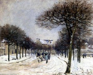 Road From Saint Germain To Marly — Alfred Sisley, Impressionist Landscape