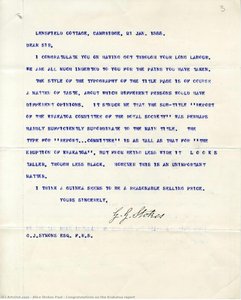Congratulations On The Krakatoa Report — Alice Stokes Paul