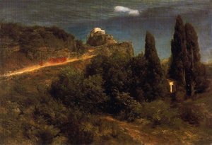 Soldats Montant Vers Une Forteresse De Montagne — Arnold Böcklin