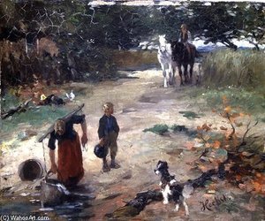 At The Village Pond — Thomas Ludwig Herbst