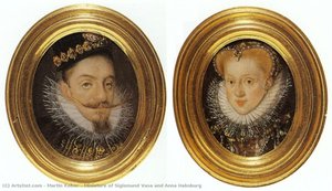 Miniature of Sigismund Vasa and Anna Habsburg