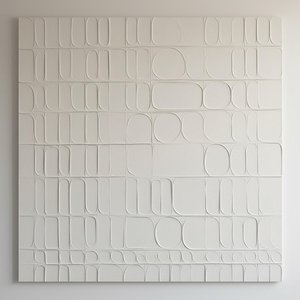 Monolithic Alabaster Rhythms: A Sculptural Study In Serene Geometric Relief — David Moreau, Soft Minimalism