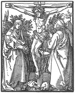 Christ On The Cross With The Virgin And St John — Albrecht Dürer, German Expressionism