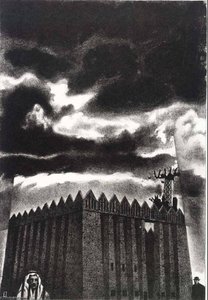 Unfinished Synagogue, Beersheba Israel — Louis Lozowick