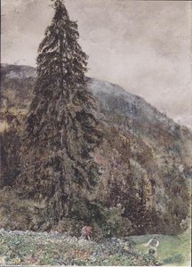 The Large Pine In Gastein — Rudolf Von Alt