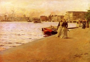 Utsikt Fran Skeppsholmskajen — Anders Leonard Zorn, Impressionism