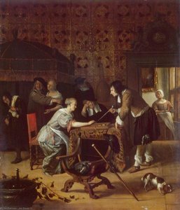 Tric-trac Players — Jan Havickszoon Steen, Baroque