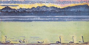 Lake Geneva With Mont Blanc At Dawn — Ferdinand Hodler