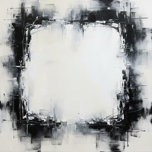Fragmented Radiance: A Monochromatic Study Of Emergent Light And Shadow — Christian Noiret, Contemporary Abstract