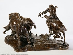 Buffalo Hunt — Charles Marion Russell, Contemporary Realism