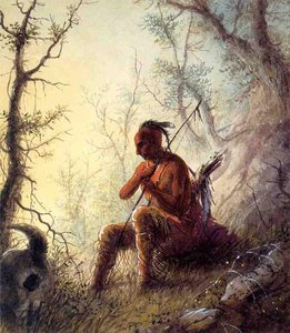 Sioux Indian At A Grave — Alfred Jacob Miller