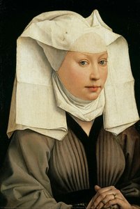 Portrait Of A Woman With A Winged Bonnet — Rogier Van Der Weyden, Early Netherlandish Painting