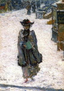 Street Scene, Christmas Morning — Frederick Childe Hassam