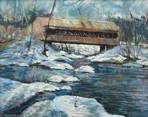 Red Bridge Crossing — Walter Emerson Baum