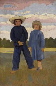 David And Caspar — Augustus Edwin John, Post-impressionism