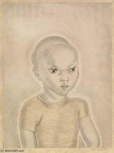 Little Boy In Striped Shirt — Léonard Tsuguharu Foujita