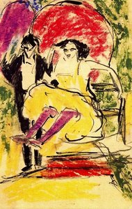 Dancing Couple Of The Variety — Ernst Ludwig Kirchner, Expressionism