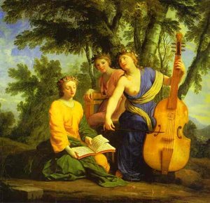 Melpomene, Erato, And Polymnia — Nicolas Poussin, Nicolas Poussin