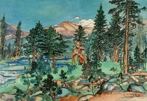 Clouds, Upper Lyell Trail, Along Lyell Fork — Chiura Obata