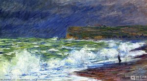 La Playa De Fécamp — Claude Monet