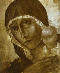 Madonna With The Child — Kuzma Petrov-vodkin