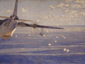 A Sunderland Attacking A Wolf Pack — Norman Wilkinson