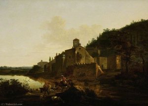 Italian Landscape with a Monastery