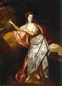 Portrait Of Ann Brown In The Role Of Miranda — Johann Zoffany, Neoclassical Style