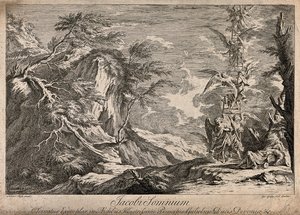 Jacob Finds Rest In A Rugged Landscape And Dreams Of A Ladder — Salvator Rosa, Baroque