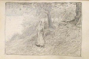 Woman By Lake — John Ottis Adams