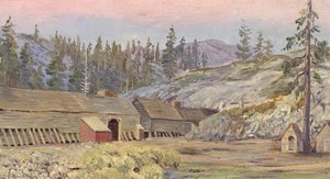 Snow Sheds At The Summit Of The Great Pacific Railway, California — Marianne North