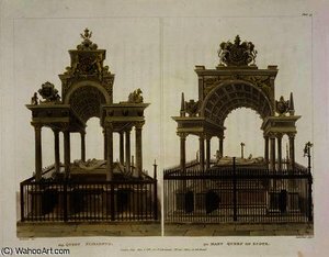 The Tombs Of Queen Elizabeth I And Mary Queen — Frederick Mackenzie