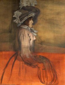 Portrait Of An Unknown Lady In A Hat — Sir William Rothenstein