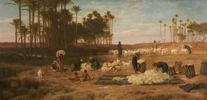 Sheep Shearing In Egypt — Frederick Trevelyan Goodall