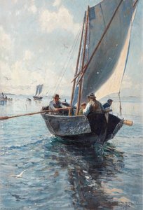 Fishermen In A Boat — Johan Krouthén